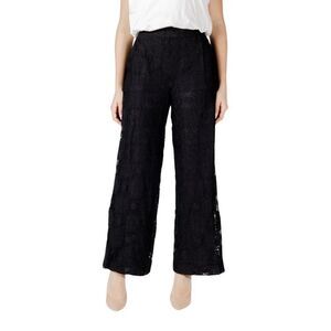 Vila Clothes Lace Wide Leg Pants Women Black Jeans & Pants